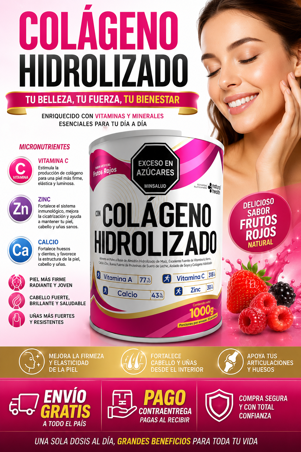 COLÁGENO GLOW MIX (FRUTOS ROJOS)