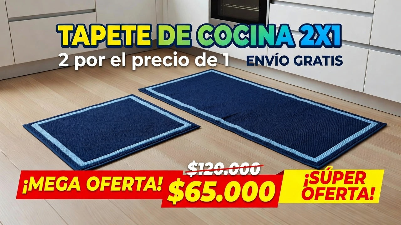 Tapete Alfombra Cocina combo 2x1