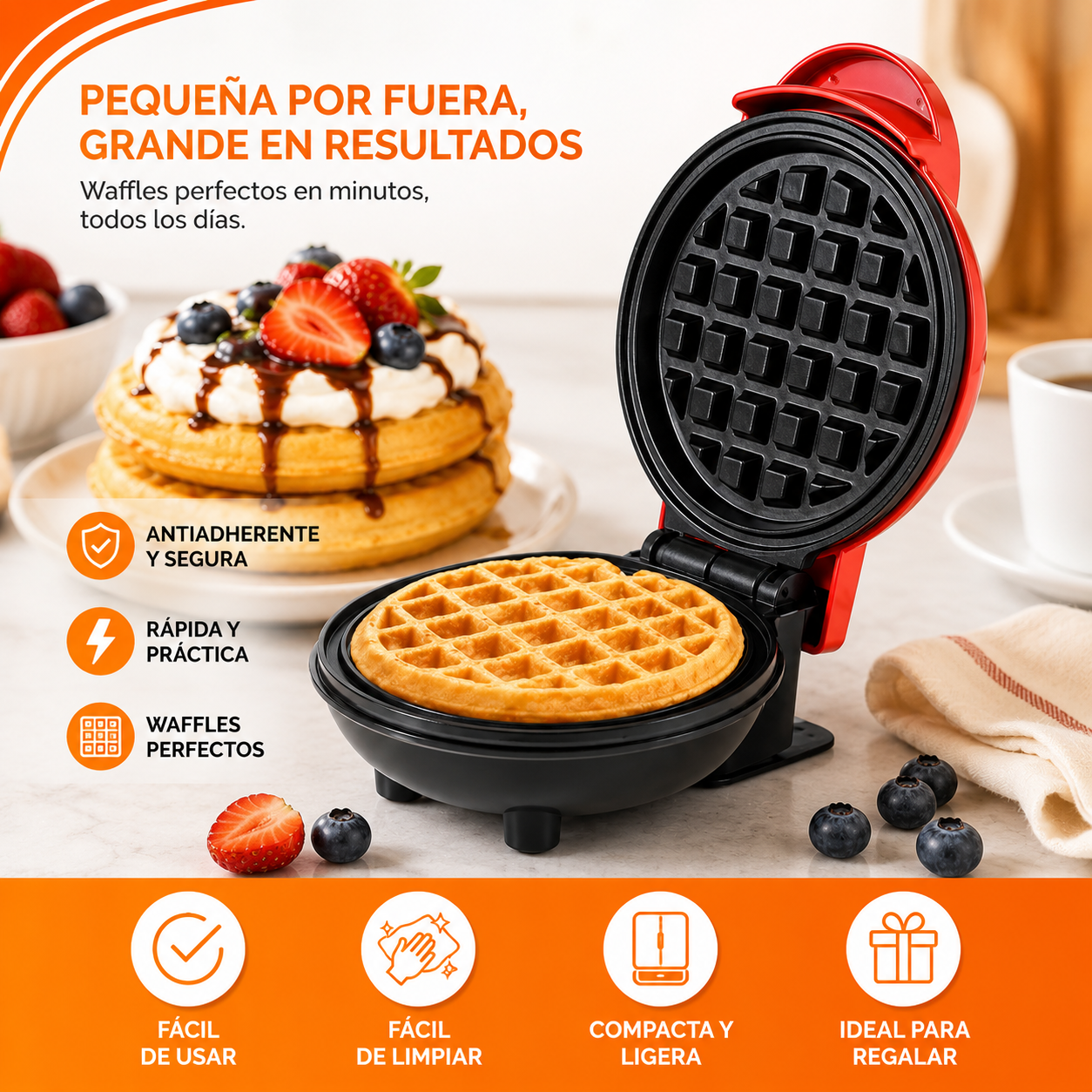 MiniWaffle Pro™ - Delicias en 5 minutos